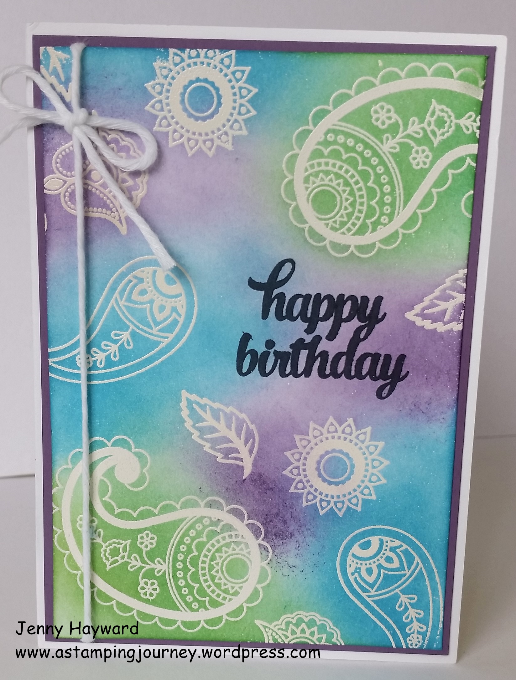 Emboss resist Paisleys