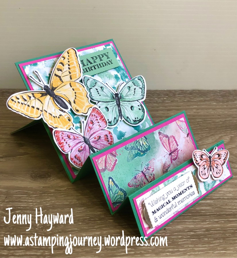 Single Step Butterfly Bijou Card