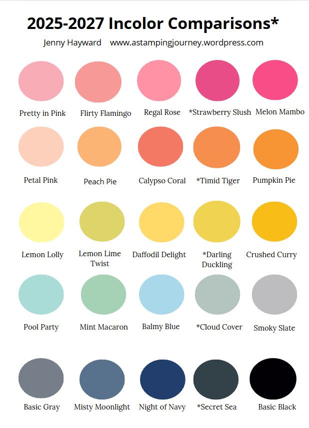 2025-2027 IN COLOR COMPARISONS + FREE CHART~ – A Stamping Journey